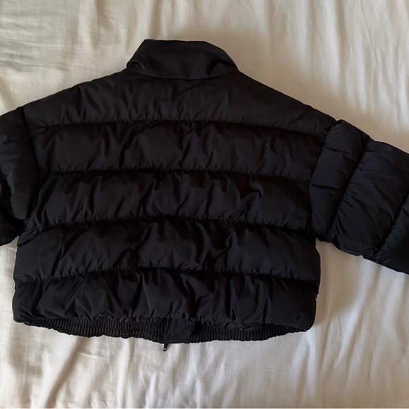 Adidas original Black Short Synthetic Down Puffer cropped Jacket - Picture 4 of 6